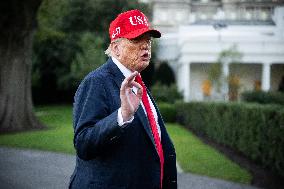 President Trump Speaks To Members Of The Media - DC