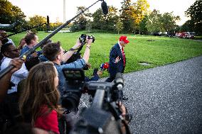 President Trump Speaks To Members Of The Media - DC