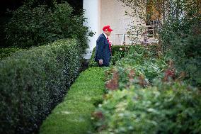 President Trump Speaks To Members Of The Media - DC