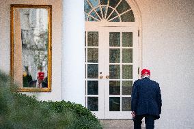 President Trump Speaks To Members Of The Media - DC