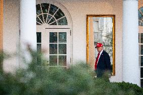 President Trump Speaks To Members Of The Media - DC