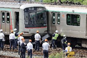 Train collides with out-of-service train near Tokyo