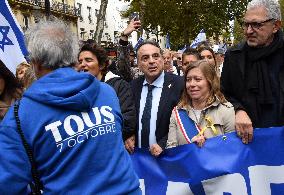 The Tous 7 Octobre Association Organizes A March For Hostages Held By Hamas - Paris