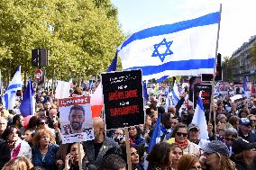 The Tous 7 Octobre Association Organizes A March For Hostages Held By Hamas - Paris