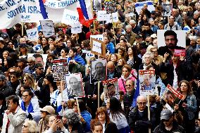 The Tous 7 Octobre Association Organizes A March For Hostages Held By Hamas - Paris