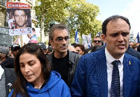 The Tous 7 Octobre Association Organizes A March For Hostages Held By Hamas - Paris