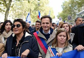 The Tous 7 Octobre Association Organizes A March For Hostages Held By Hamas - Paris