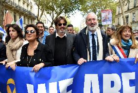 The Tous 7 Octobre Association Organizes A March For Hostages Held By Hamas - Paris