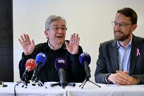 Jean Luc Melenchon And Emmanuel Fernandes LFI - Strasbourg