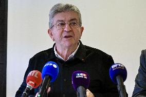 Jean Luc Melenchon And Emmanuel Fernandes LFI - Strasbourg