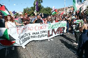 Demonstration In Support Of The Palestinian People - Lisbon