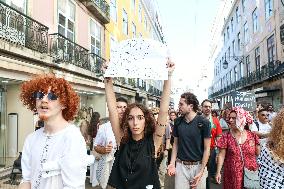Demonstration In Support Of The Palestinian People - Lisbon