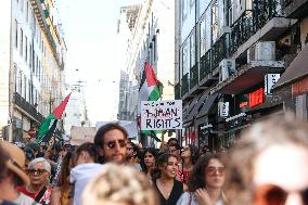 Demonstration In Support Of The Palestinian People - Lisbon