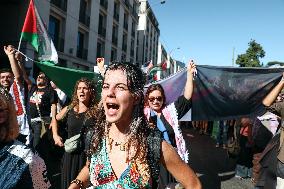 Demonstration In Support Of The Palestinian People - Lisbon