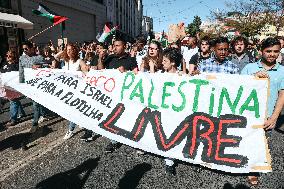 Demonstration In Support Of The Palestinian People - Lisbon