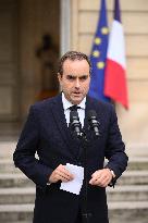 Statement by French Outgoing Prime Minister Sebastien Lecornu After Resignation - Paris