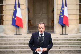 Statement by French Outgoing Prime Minister Sebastien Lecornu After Resignation - Paris