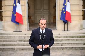 Statement by French Outgoing Prime Minister Sebastien Lecornu After Resignation - Paris