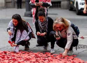 CEAR Marks Anniversary Of Gaza Violence In Madrid - Spain
