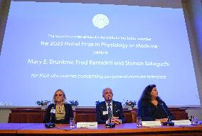 2025 Nobel Prize In Physiology Or Medicine Laureates Announcement - Sweden