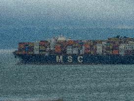 International Maritime Traffic At The Port Of Le Havre - France