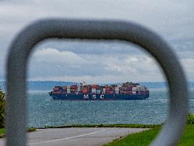 International Maritime Traffic At The Port Of Le Havre - France