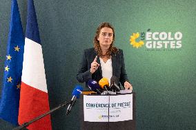 Marine Tondelier gives a press conference - Paris