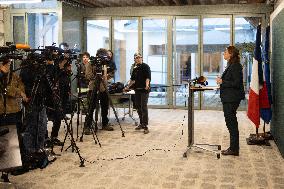 Marine Tondelier gives a press conference - Paris