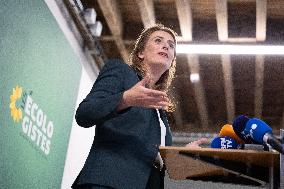 Marine Tondelier gives a press conference - Paris