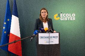 Marine Tondelier gives a press conference - Paris