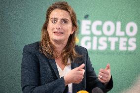 Marine Tondelier gives a press conference - Paris