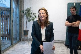 Marine Tondelier gives a press conference - Paris