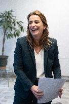 Marine Tondelier gives a press conference - Paris