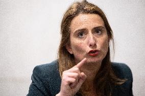 Marine Tondelier gives a press conference - Paris