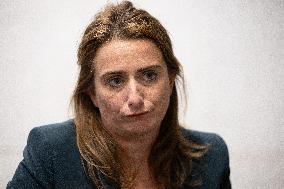 Marine Tondelier gives a press conference - Paris