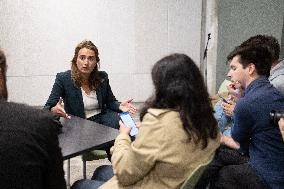 Marine Tondelier gives a press conference - Paris