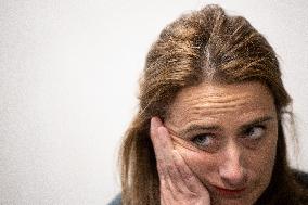 Marine Tondelier gives a press conference - Paris