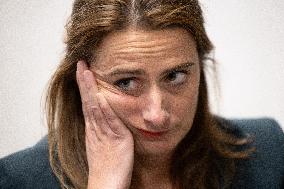 Marine Tondelier gives a press conference - Paris