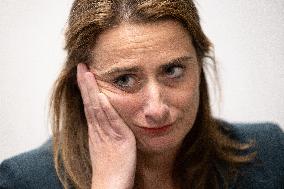 Marine Tondelier gives a press conference - Paris