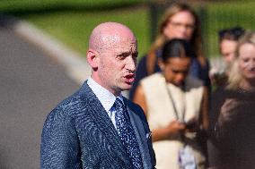 Stephen Miller Speaks to Media outside White House