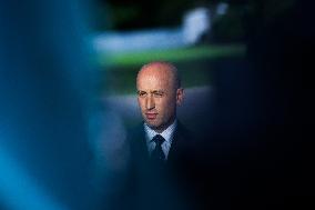 Stephen Miller Speaks to Media outside White House