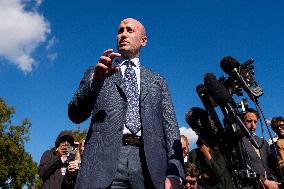 Stephen Miller Speaks to Media outside White House