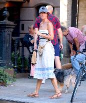 Helena Christensen out in New York