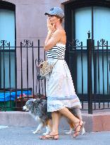 Helena Christensen out in New York