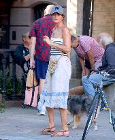 Helena Christensen out in New York