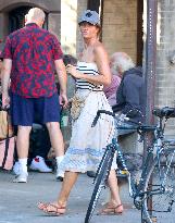 Helena Christensen out in New York
