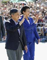 Japan emperor, empress visit World Exposition in Osaka