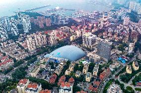 First Fully Enclosed Foundation Pit Air Supported Membrane Structure in Qingdao