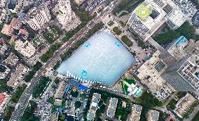 First Fully Enclosed Foundation Pit Air Supported Membrane Structure in Qingdao