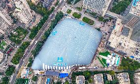 First Fully Enclosed Foundation Pit Air Supported Membrane Structure in Qingdao